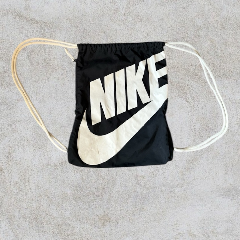 Nike Black and White Logo Gym Sack